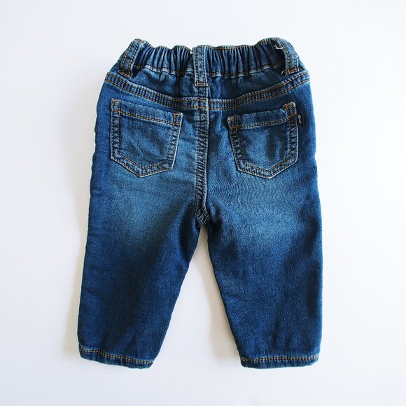 Baby B'Gosh Knit-Denim Removable Suspender Pants 6 Months - Picture 4 of 8